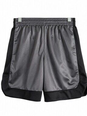 AND1 Men's Gray & Black Athletic Basketball Shorts Size Medium Mesh Performance